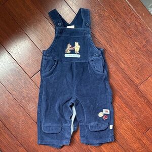 Navy Blue Corduroy Kids Overalls Winnie the Pooh